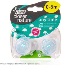 Zdjęcie Tommee Tippee Smoczek uspokajający Any Time  0-6m 2szt. - Strumień