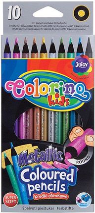 Colorino Kids Kredki ołówkowe okrągłe Metallic 10 kolorów 34678PTR