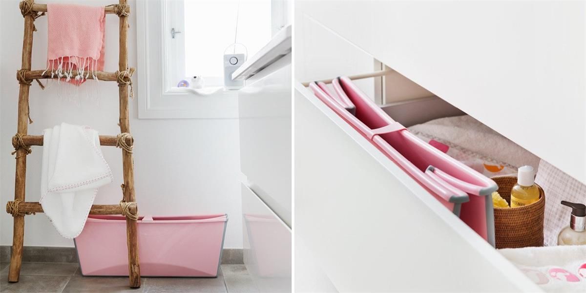 Stokke Flexi Bath - Wanienka Składana Z Wkładką White