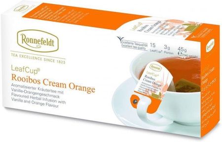 Ziołowa herbata Ronnefeldt Leaf Cup Rooibos Cream Orange 15x3g