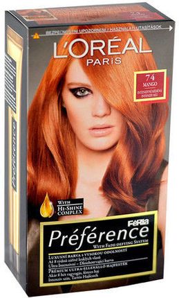 L'Oreal Préférence Féria Hair Colour Farba Do Włosów 74 Mango 1 Szt