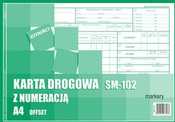 Zdjęcie Emeko Karta drogowa A4 Sm - 102 numeracją 708 DR708 - Kutno