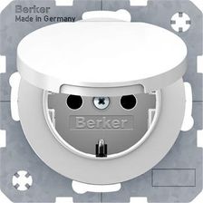 Berker R1/R3 (biały) gniazdo SCHUKO IP44 47512089