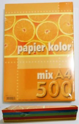 Kreska Papier Kolory Fluorescencyjne Mix A4-500