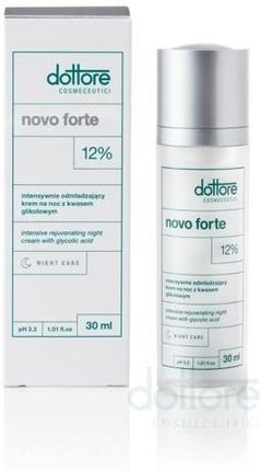 Dottore Novo Forte 12% Krem odmładzający z kwasem glikolowym 12% dla skóry mieszanej i tłustej 30ml