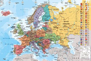 GB Mapa Europy - plakat