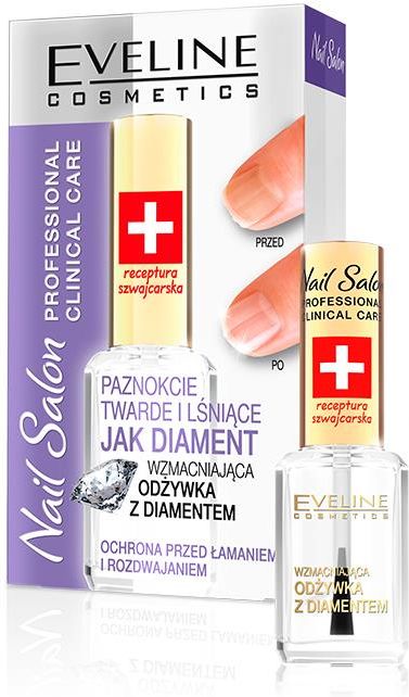 Eveline Nail Salon Odzywka Do Paznokci Wzmaciajaca Z Diamentami 12ml Opinie I Ceny Na Ceneo Pl