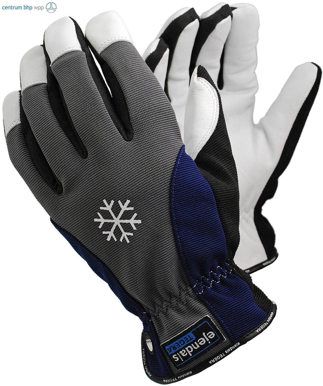 Handschoen Tegera 71000, Maat 8 PVC Nitril Zwart Blauw