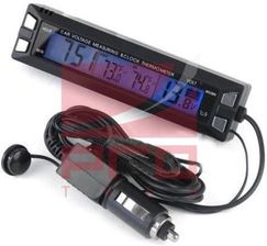 Zdjęcie Termometr zegarek samochodowy woltomierz 12V 3w1 - Białystok