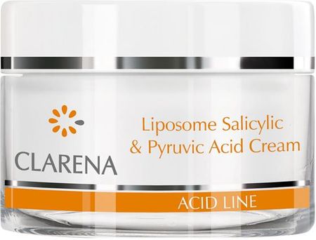 Krem Clarena Acid Line liposomowyz kwasami: salicylowym i pirogronowym cera tłusta i mieszana na noc 50ml