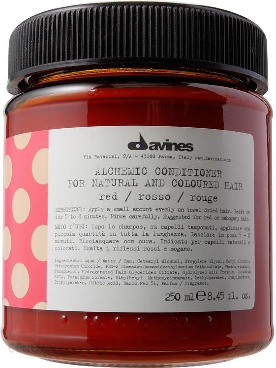 Davines Alchemic Red odżywka koloryzująca do włosów czerwonych i mahoniowych 250ml 