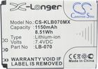 Cameron Sino Kodak PIXPRO S1 / LB-070 1150mAh 8.51Wh Li-Ion 7.4V  (CS-KLB070MX)