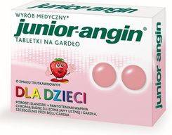 Junior-angin Tabletki na ból gardła o smaku truskawkowym 36 tabletek - zdjęcie 1