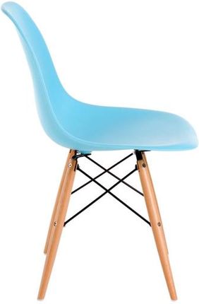 D2 Krzesło P016W PP Ocean Blue Drewniane Nogi DK24261