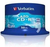 VERBATIM CD-R Super AzO 52x 700MB CAKE 50 szt - zdjęcie 1 VERBATIM CD-R Super AzO 52x 700MB CAKE 50 szt