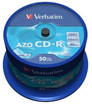 VERBATIM CD-R Super AzO 52x 700MB CAKE 50 szt - zdjęcie 2 VERBATIM CD-R Super AzO 52x 700MB CAKE 50 szt