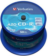 VERBATIM CD-R Super AzO 52x 700MB CAKE 50 szt - Nośniki danych