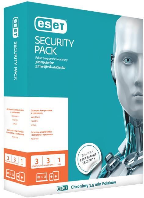 ESET Security Pack 3+3/1Rok Odnowienie (ESPK1Y3D) - zdjęcie 1 ESET Security Pack 3+3/1Rok Odnowienie (ESPK1Y3D)
