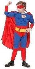 Zdjęcie Strój "Superman" Super bohater z muskułami 110/120 cm - Wolbórz