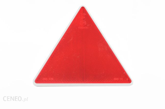 Trójkąt odblaskowy czerwony z ramką na 2 śruby (UOT024