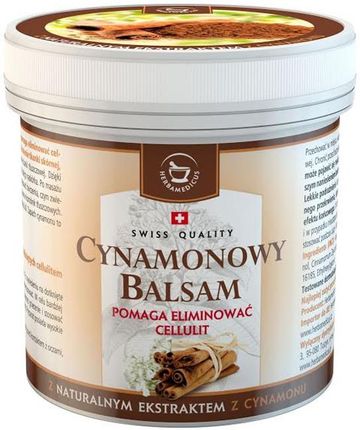 Herbamedicus Balsam Cynamonowy Szwajcarski Na Cellulit Elastyczność Skóry 250 ml