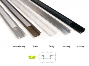 Lumines Profil aluminiowy wpuszczany typ Z różne kolory 1m LUM-1Z