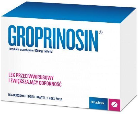 Groprinosin 500 mg 50 tabl. - zdjęcie 1 Groprinosin 500 mg 50 tabl.