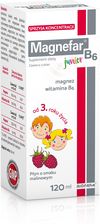Zdjęcie Magnefar B6 Junior magnez i witamina B6 w płynie, 120 ml - Łapy
