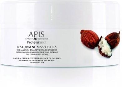 APIS Naturalne masło shea z olejkiem argan. do masażu twarzy 100 g