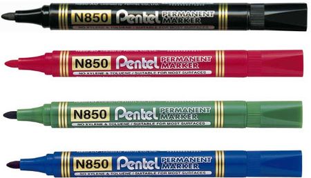 Pentel Marker zielony N850 końcówka okrągła