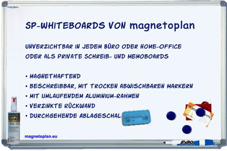 Magnetoplan tablica biała magnetyczna 45x60 cm alu rama