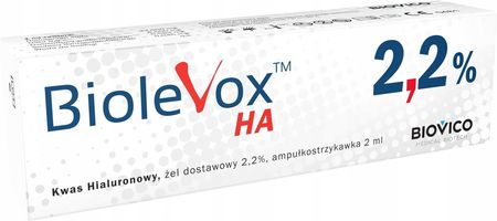 Biolevox HA 2,2% 2 ml żel dostawowy, 1 ampułkostrzykawka