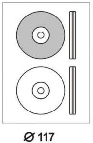 Kom-Pap S.A. Etykiety Cd/Dvd, Etykiety Samoprzylepne W Arkuszach A4, Fi117, 200 Etykiet Cd Dvd (ET-KOM-A4-cd)