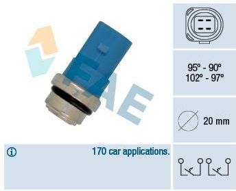 FAE 38391 Przełącznik termiczny, wentylator chłodnicy (38391)