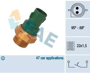 FAE 37240 Przełącznik termiczny, wentylator chłodnicy (37240)