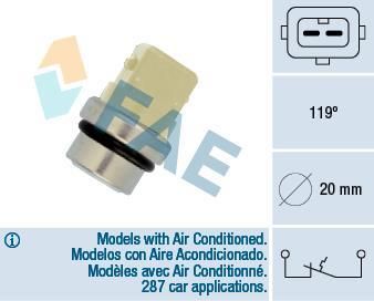 FAE 35310 Włącznik temperaturowy, kontrolka płynu chłodzącego (35310)
