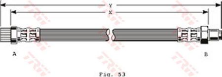 TRW PHA243 Przewód hamulcowy elastyczny (PHA243)