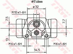 Zdjęcie TRW BWC187 Cylinderek hamulcowy (BWC187) - Wołomin