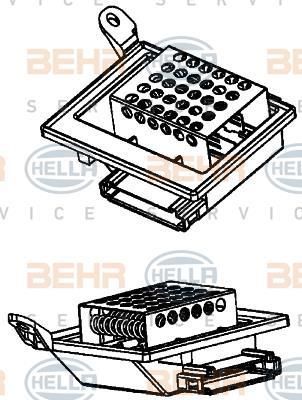 Résistance Pulseur D'Air Habitacle BEHR HELLA 9ML 351 332-271 - Compatible Peugeot 206