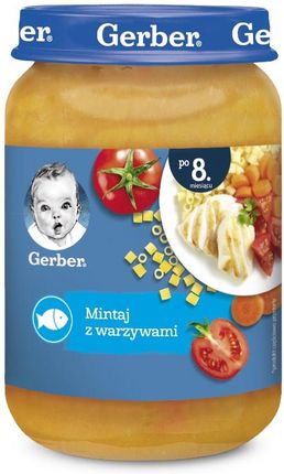 Gerber Obiadek Mintaj Z Warzywami dla niemowląt po 8 Miesiącu 190g