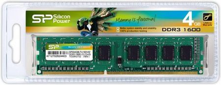 Pamięć RAM Silicon Power DDR3 4GB 1600MHz CL11 (SP004GBLTU160N02)