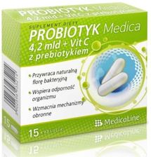 Zdjęcie Medicaline Probiotyk Medica 4,2ml D+Vit C Z Prebiotykiem 15kaps. - Łask