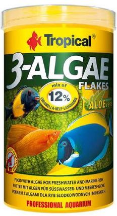 Tropical 3-Algae Flakes - Pokarm Z Algami Dla Ryb Roślinożernych 250Ml/50G