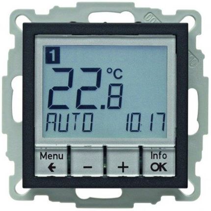 Berker Regulator Temperatury Ze Sterowaniem Czasowym Z Zestykiem Zmiennym I Elementem Centralnym Antracyt 20441606