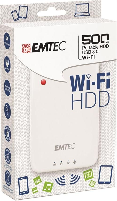 Dysk zewnętrzny Emtec Hdd 2.5 P600 Usb 3.0 500Gb Wi-Fi (ECHDD500P600 ...