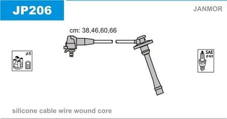 JANMOR JP206 Zestaw przewodów zapłonowych (JP206)