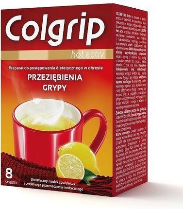 COLGRIP HOT ACTIV saszetki lek na przeziębienie grypę 8sasz