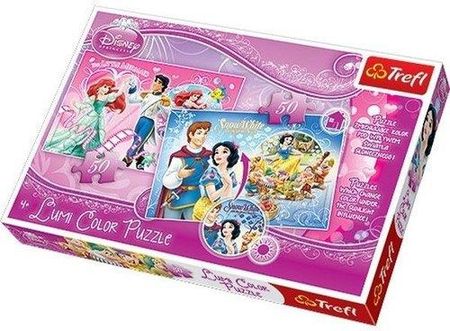 Trefl Puzzle 2W1 Disney Princess Lumi Arielka I Kopciuszek