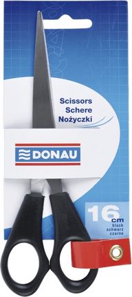 Donau Nożyczki Biurowe Klasyczne 16 Cm Czarne