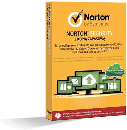 Symantec Norton Security With Backup 2.0 25Gb Pl 1 User 10 Devices Mm (21333536)